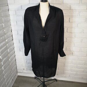 NWT Banana Republic Ladies Size Small Long Sleeves Black Shirt Dress